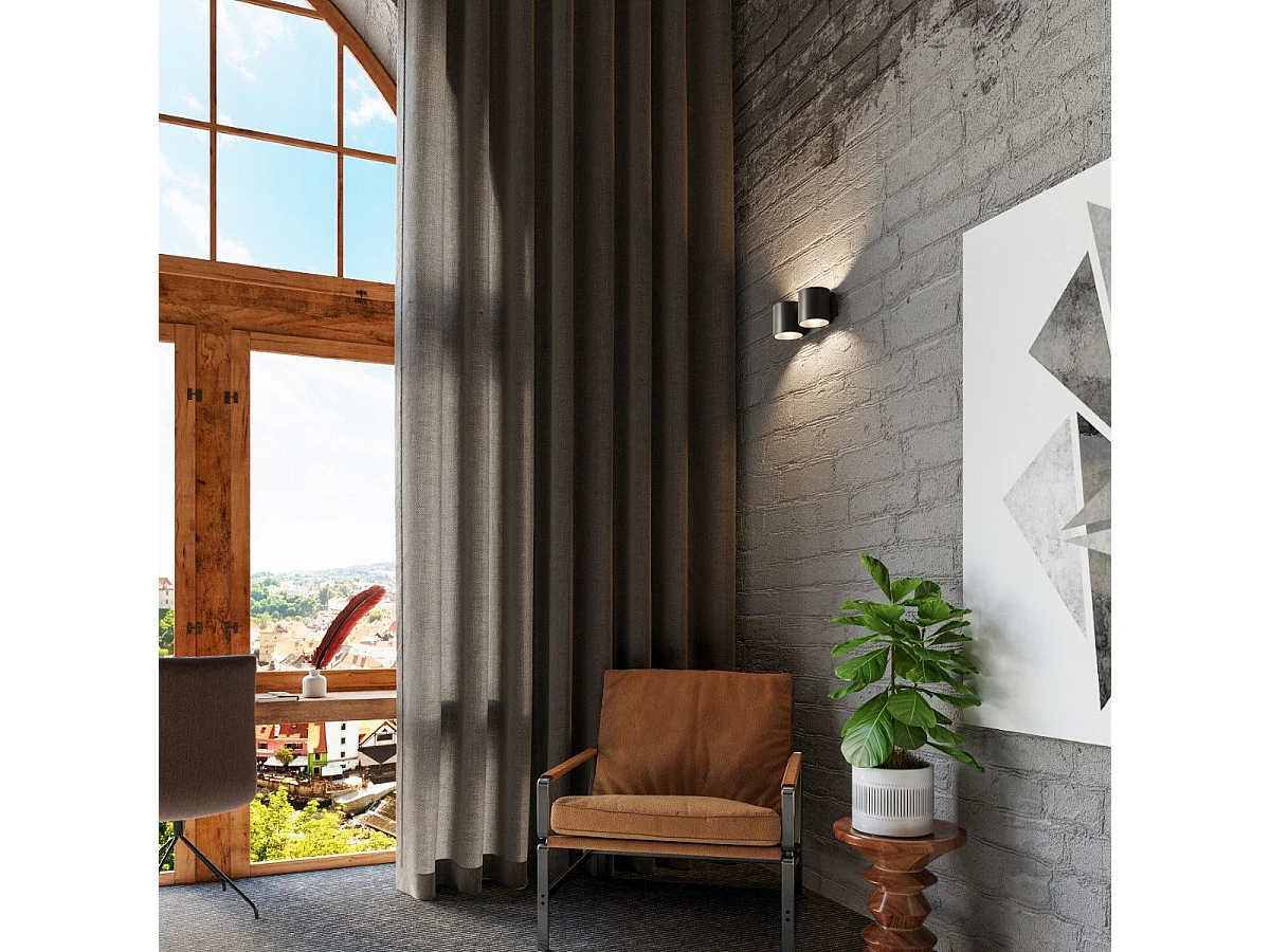 Applique Orbitum 2 noir