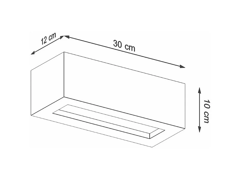 Applique Soren 30 béton