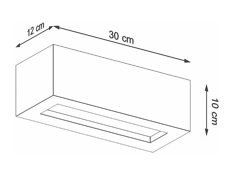 Applique Soren 30 béton