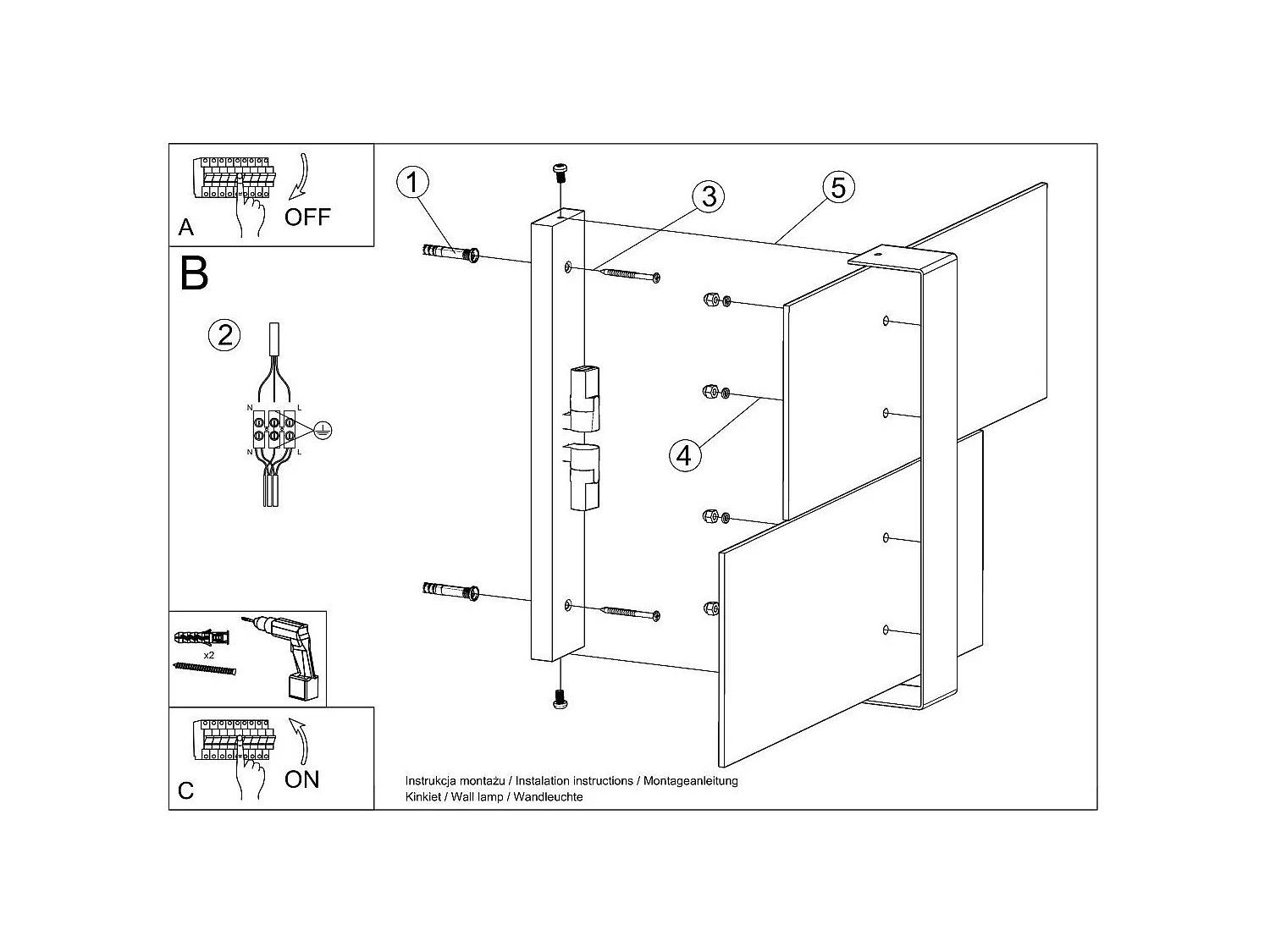 Applique Radiara blanc