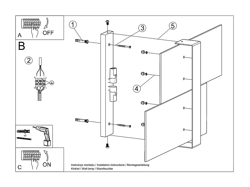 Applique Radiara blanc