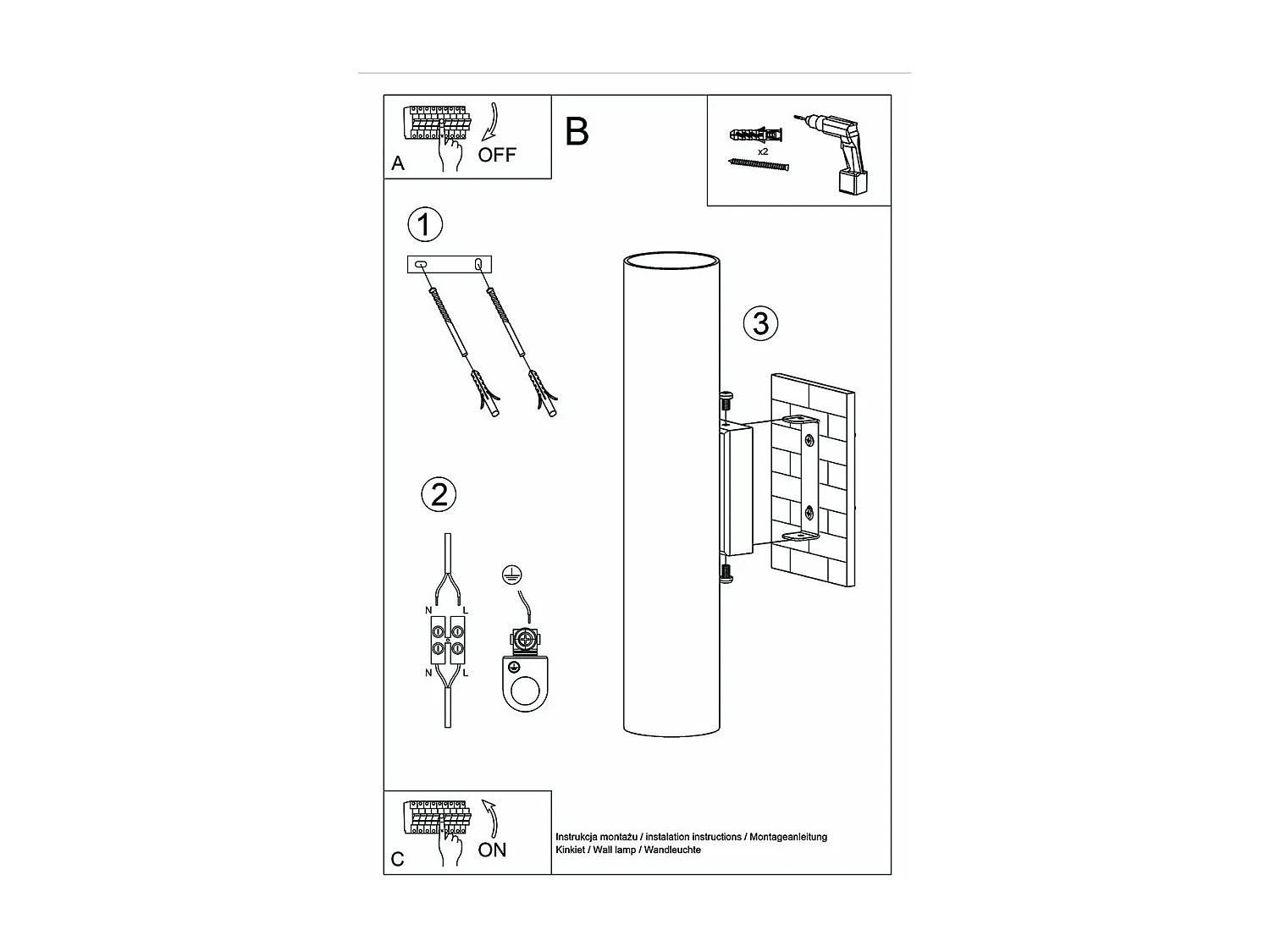 Applique Luminis 2 or poli