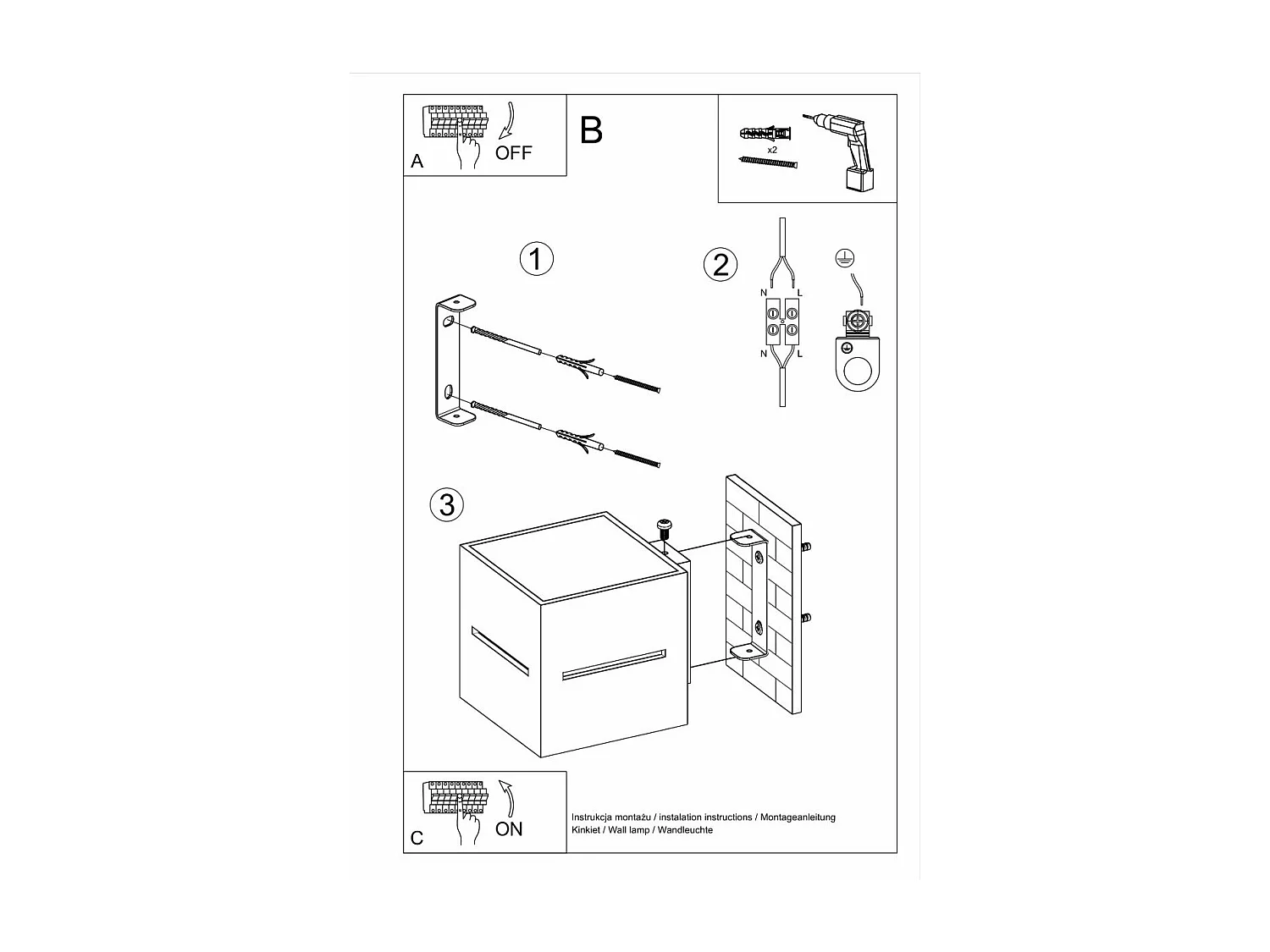 Applique Lunar 1 Gris