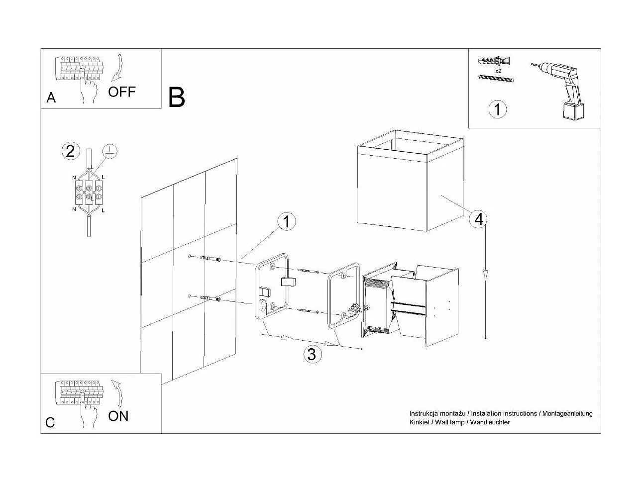 Applique Lucidus blanche LED IP54