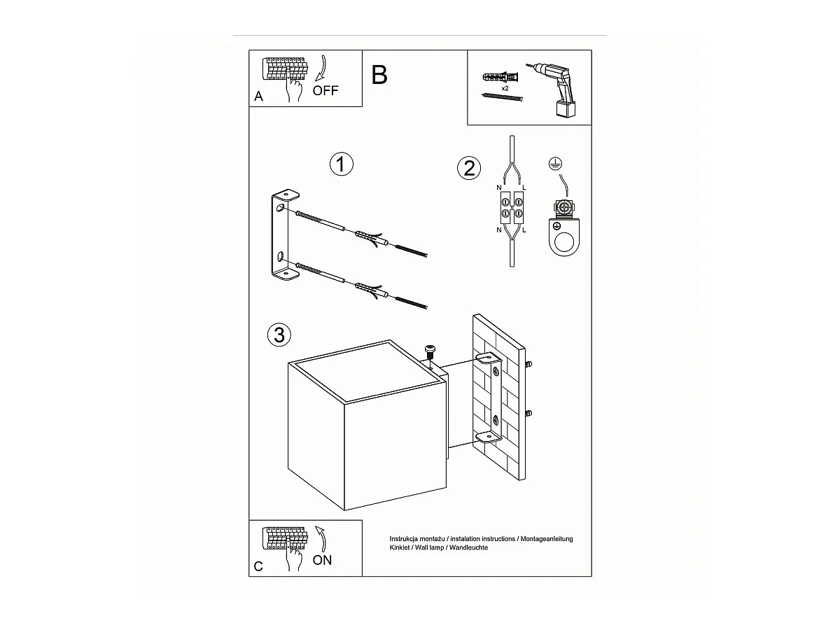Applique Quasar 1 blanc