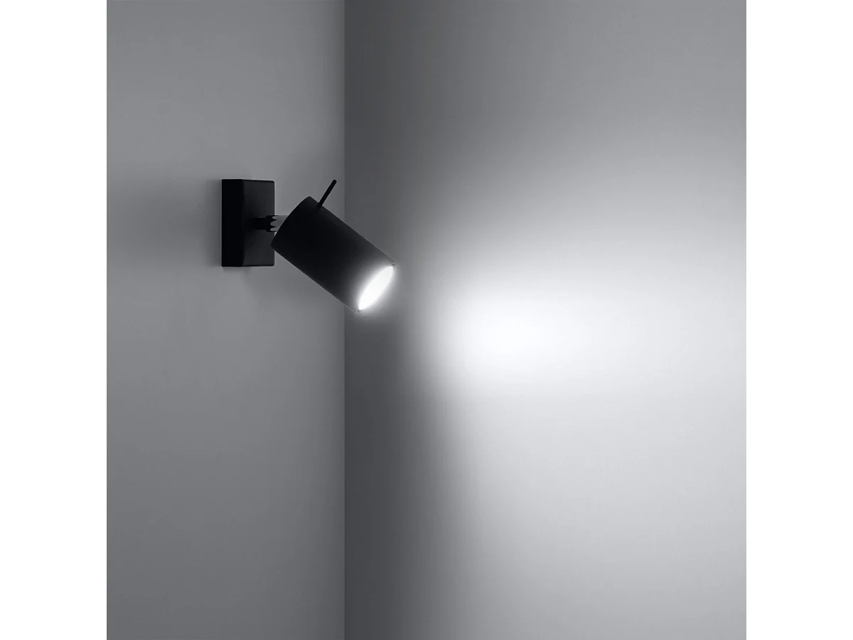 Applique Lysandra noir un interrupteur