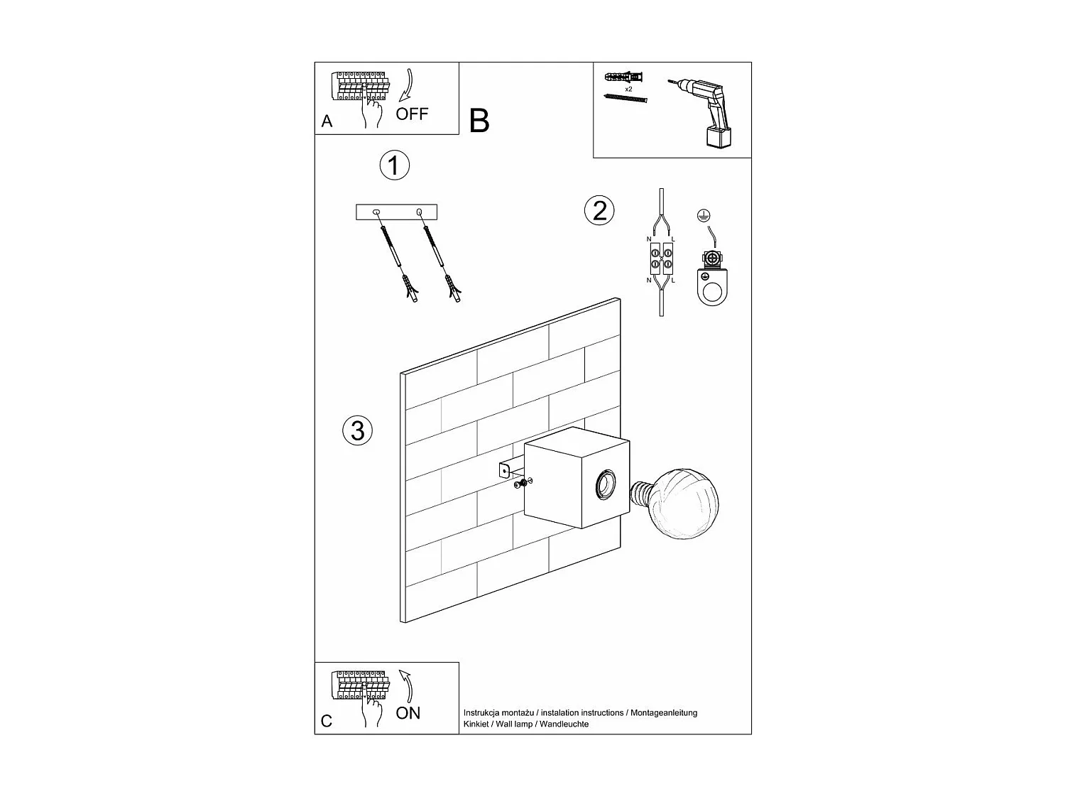 Applique Azimuth en bois naturel