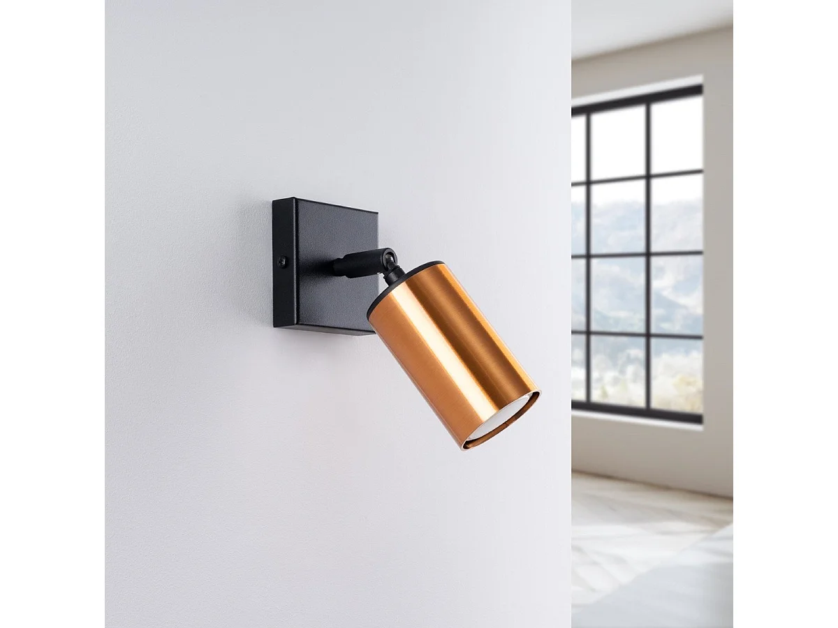 Applique Vespera noir-cuivre