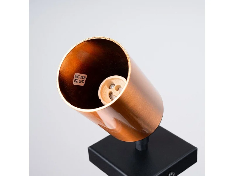 Applique Vespera noir-cuivre