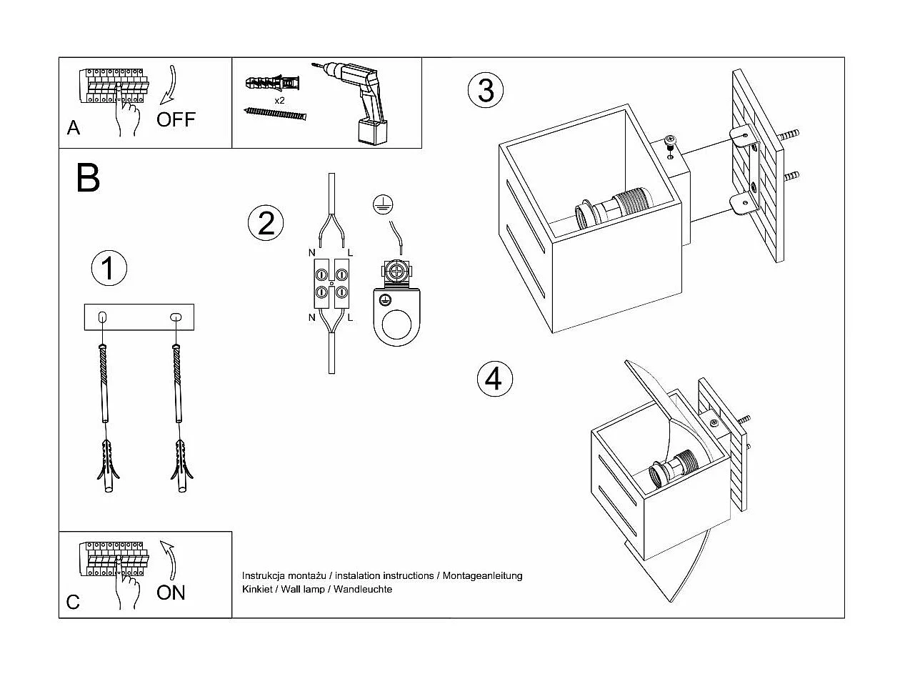 Applique Lustrum blanc