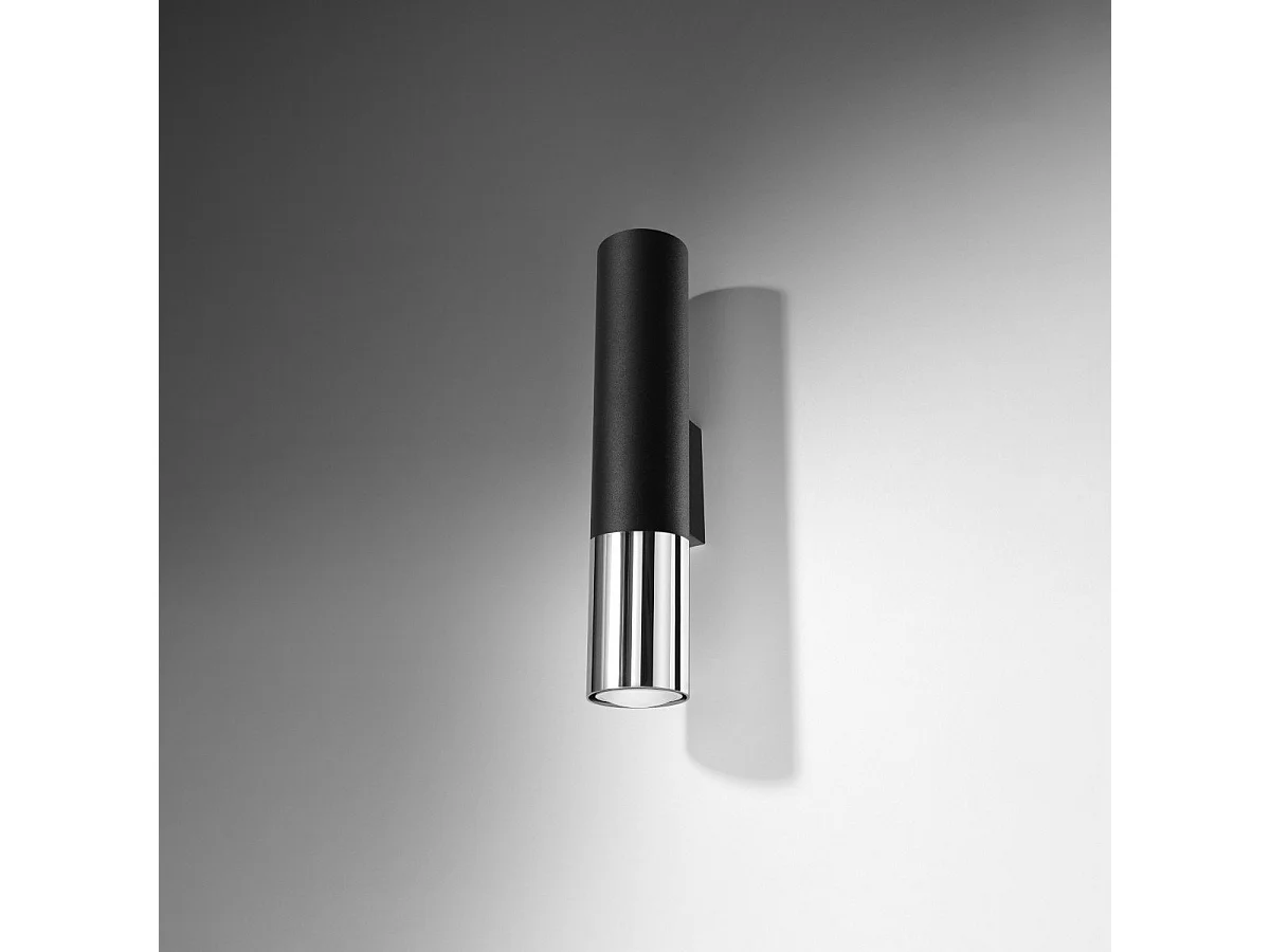 Applique Luminous noir-chrome