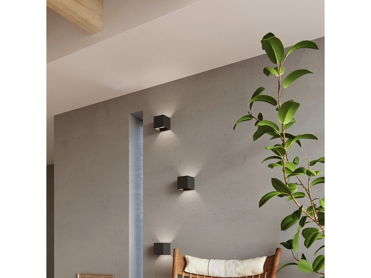 Applique Lucidus noir LED IP54