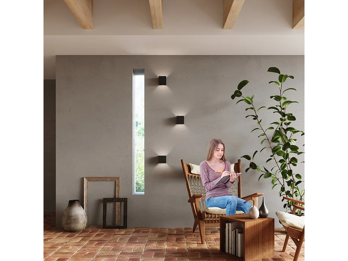 Applique Lucidus noir LED IP54