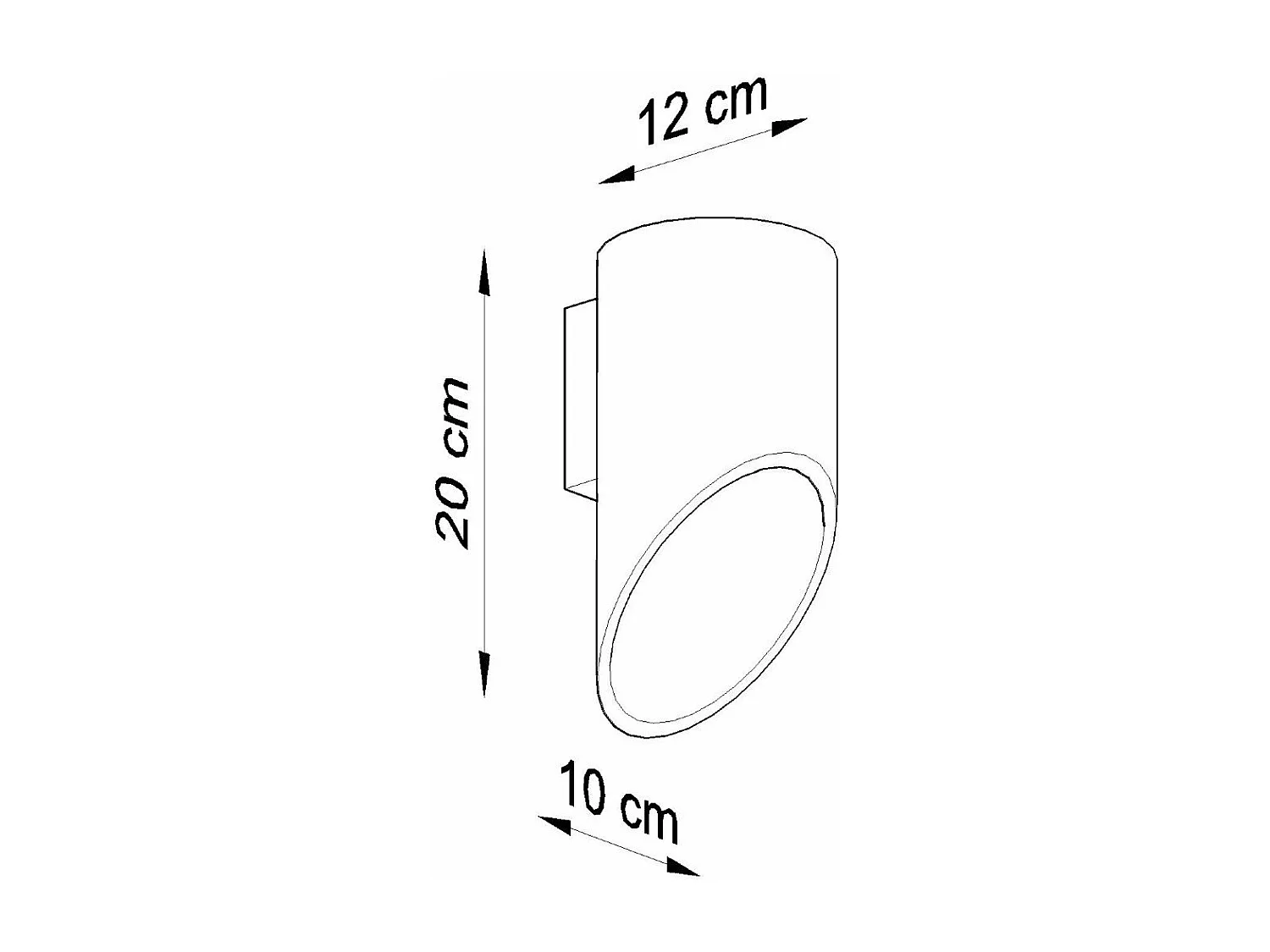 Applique Penumbra 20 noir