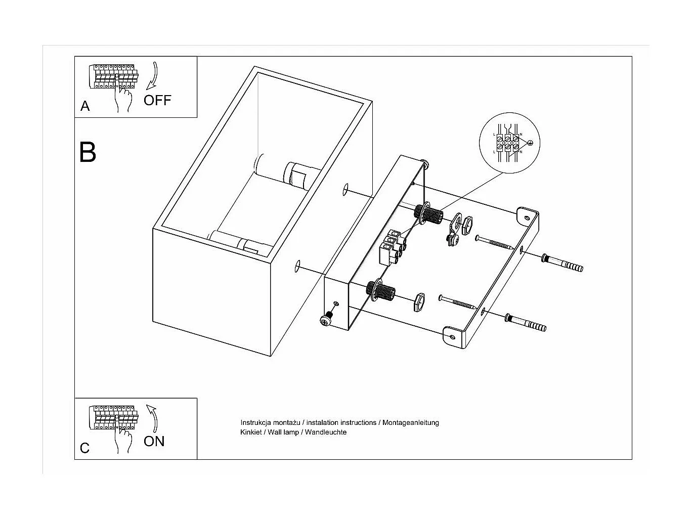 Applique Quasar MAXI gris