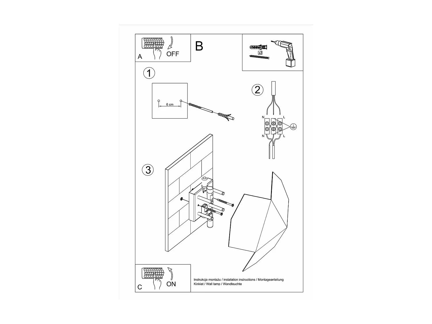 Applique Phoebus noir