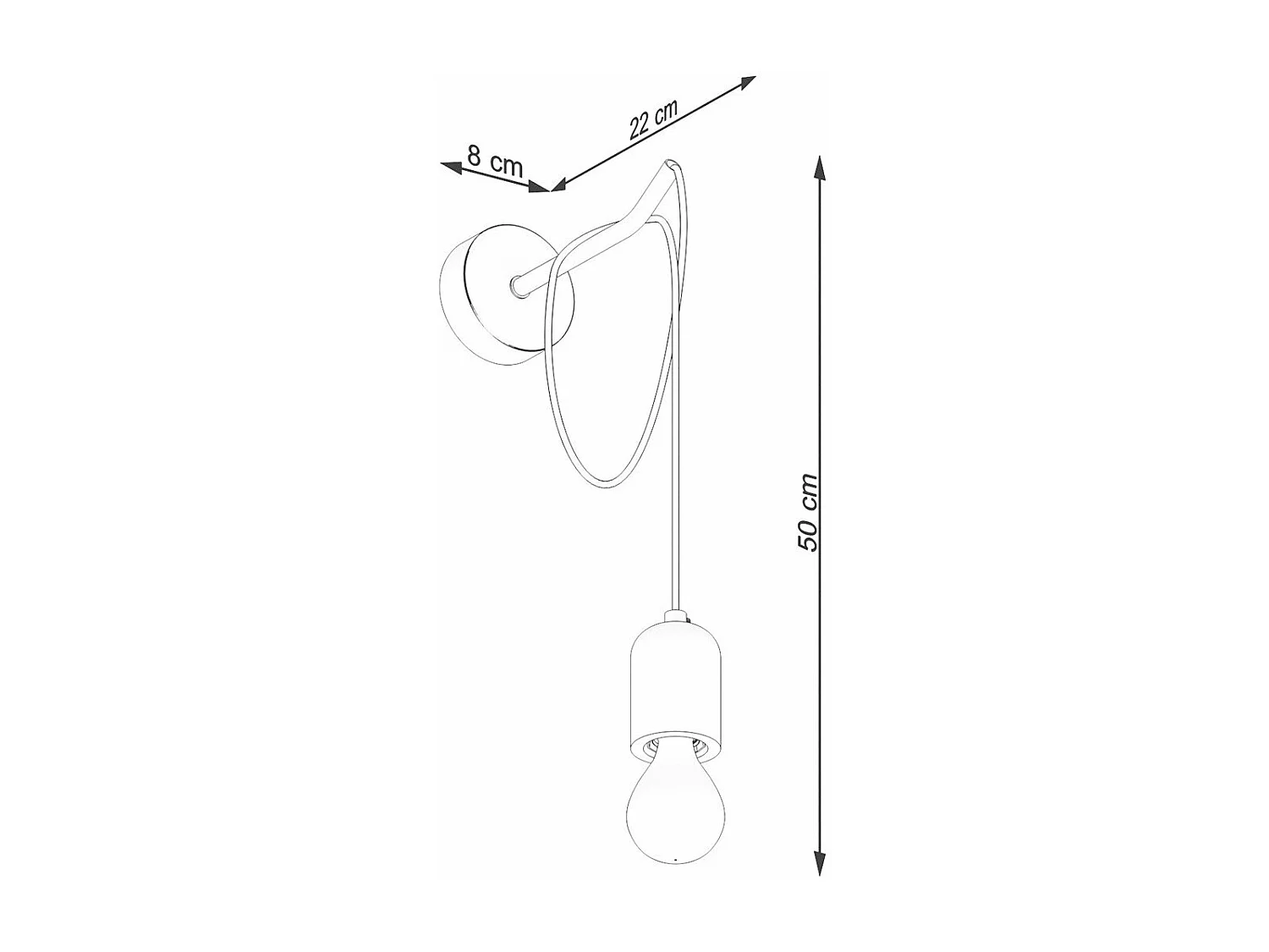 Applique Nix Gris PVC/béton