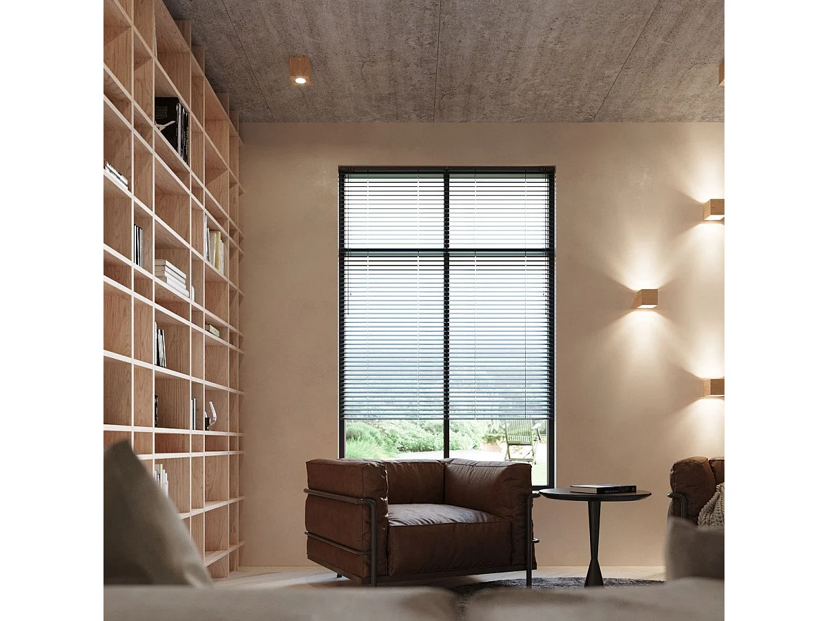 Applique Quasar en bois naturel