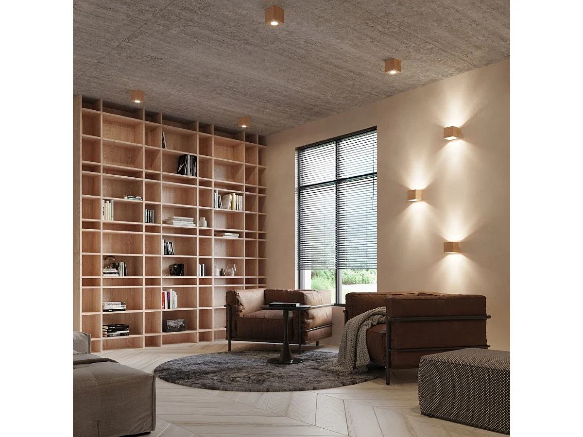 Applique Quasar en bois naturel