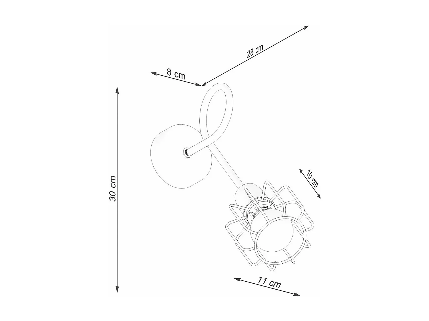 Applique Cepheus 1S noir