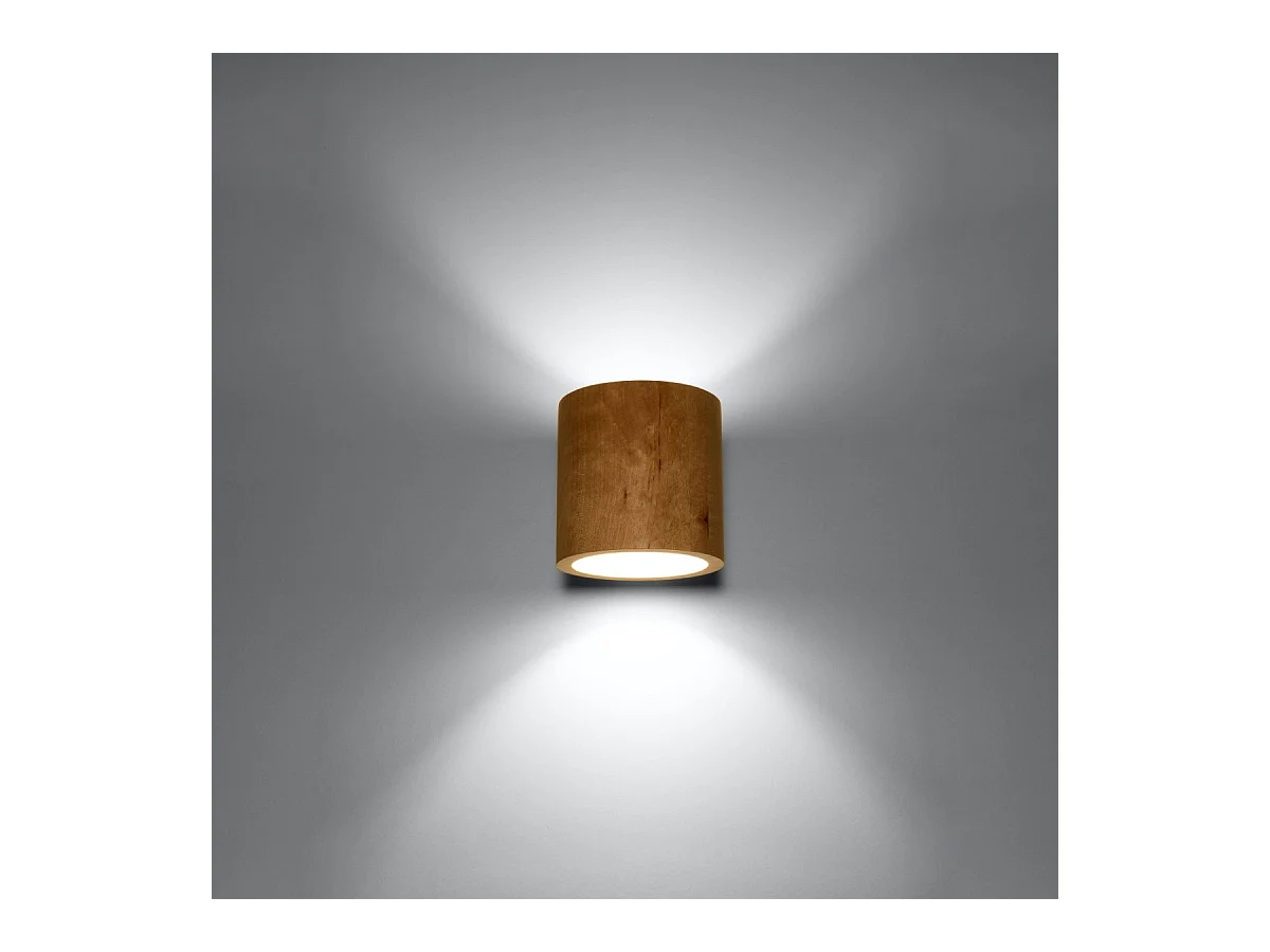 Applique Orbitum bois naturel