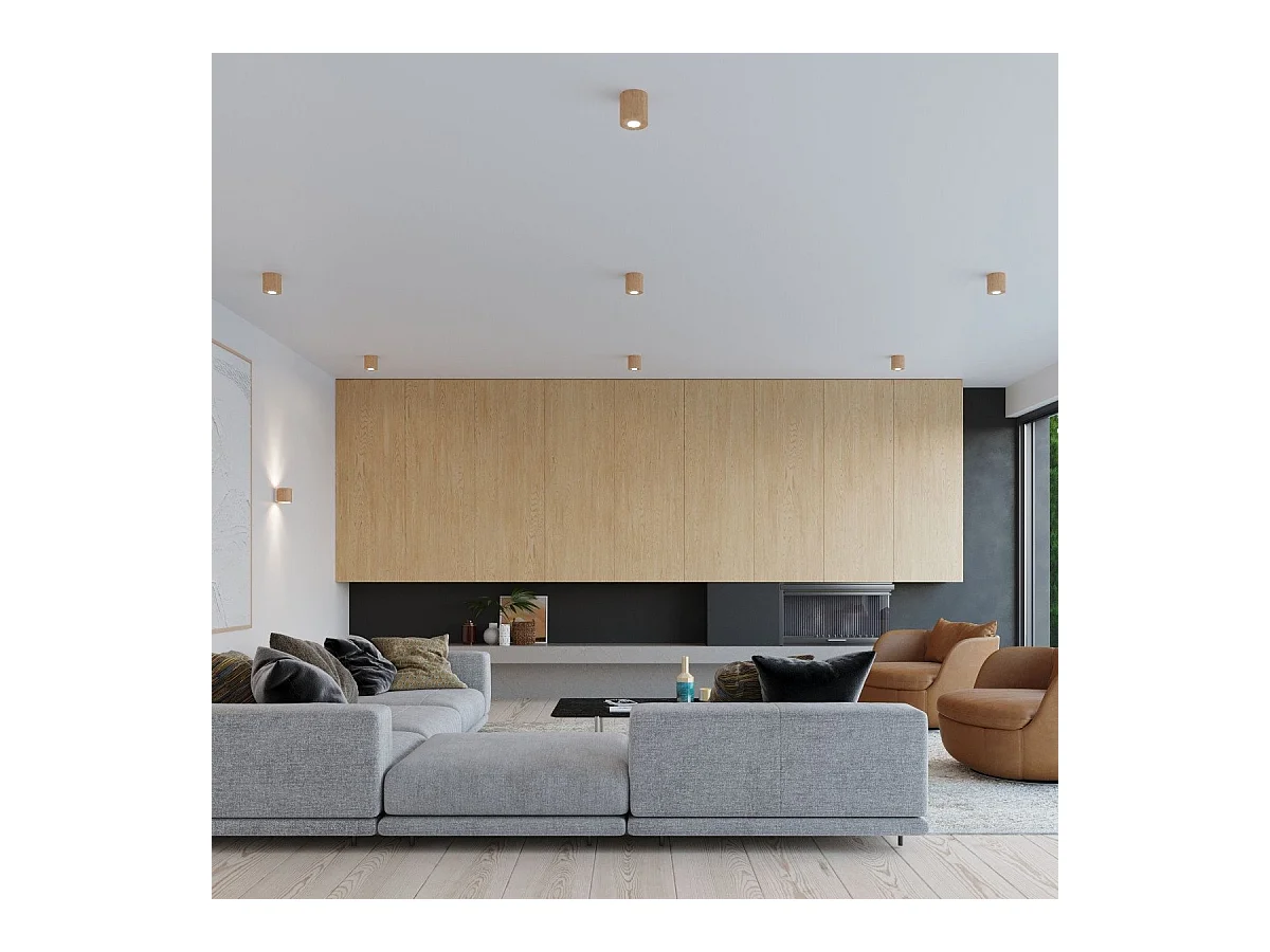 Applique Orbitum bois naturel