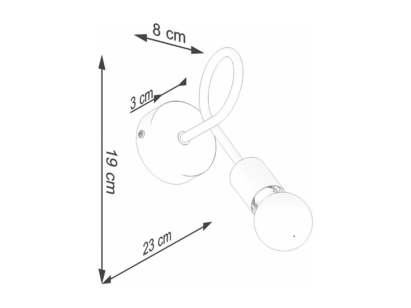 Applique Lumina noir