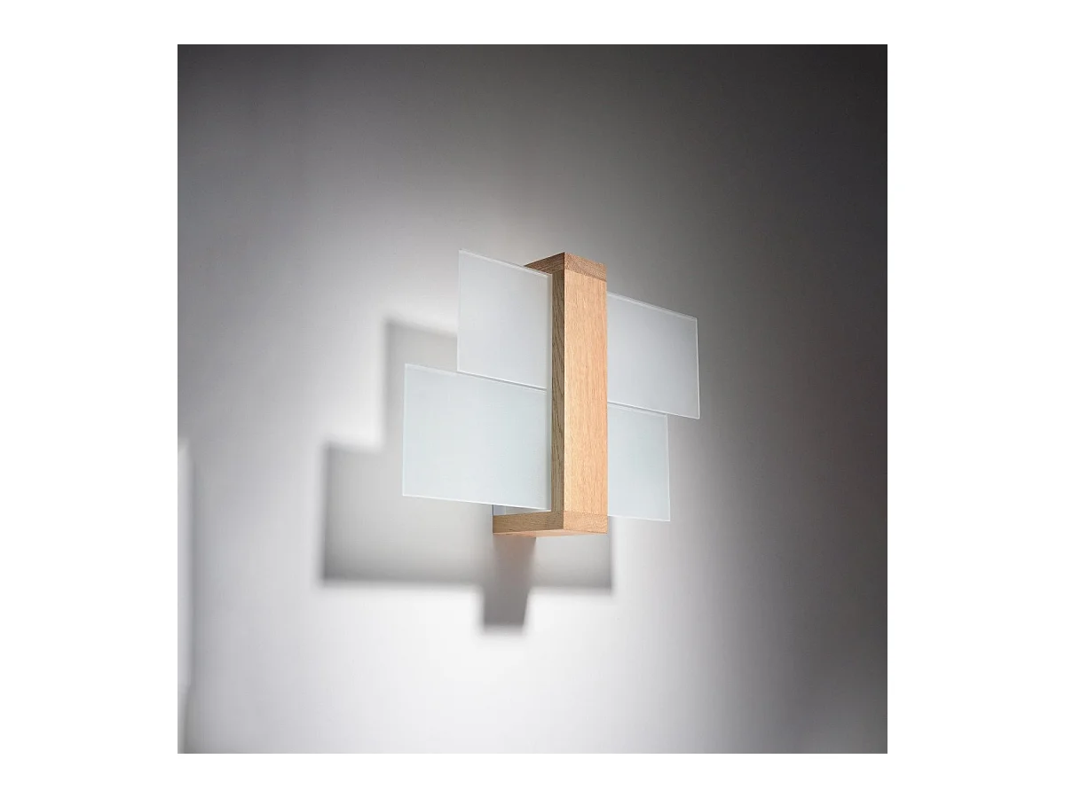 Applique Phoenix 1 bois naturel