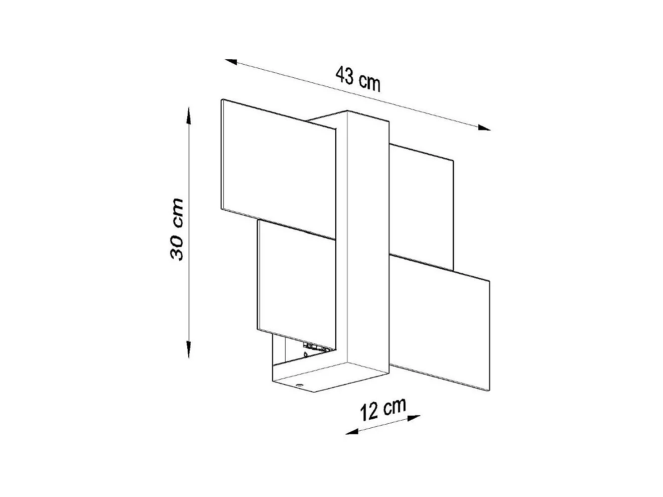 Applique Phoenix 1 bois naturel
