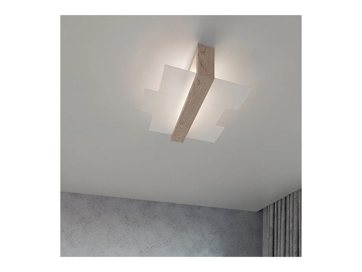 Applique Phoenix 1 bois naturel