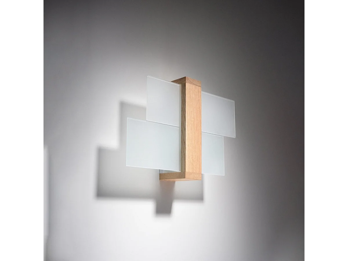 Applique Phoenix 1 bois naturel