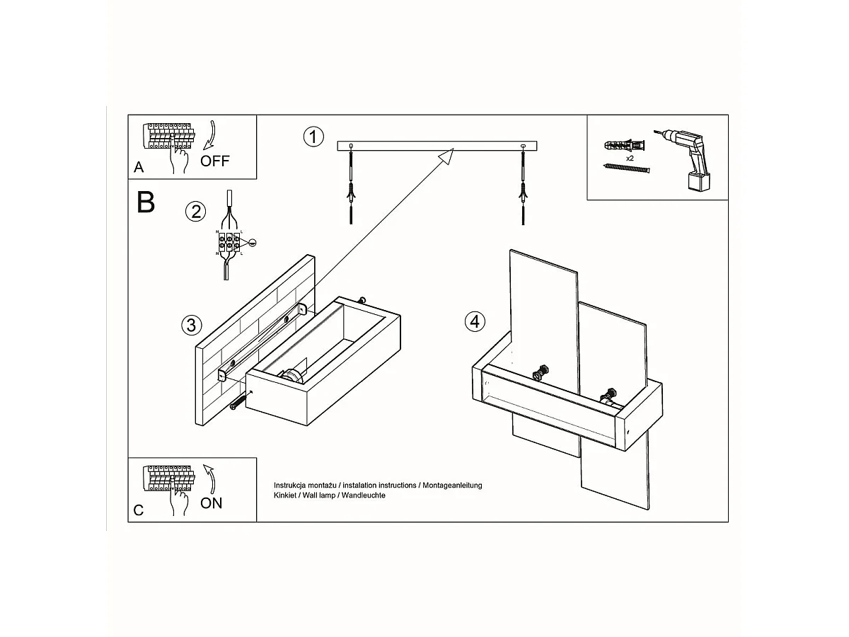 Applique Phoenix 1 bois naturel