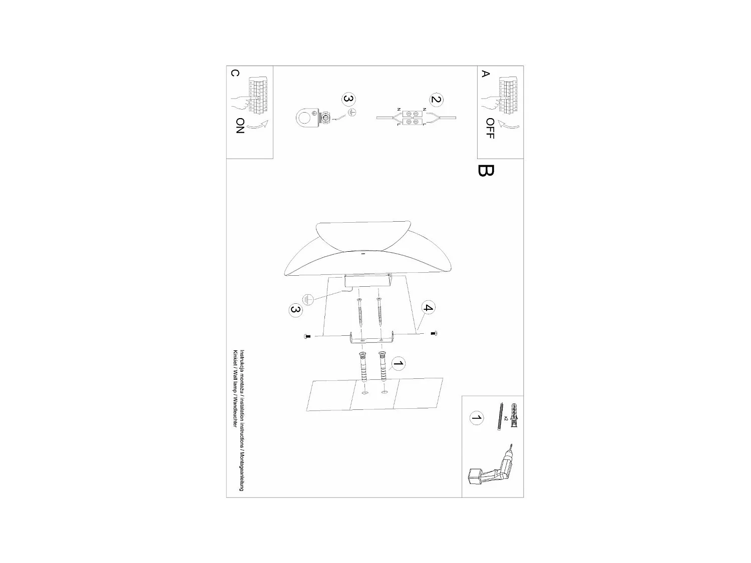 Applique Eos 8W blanc