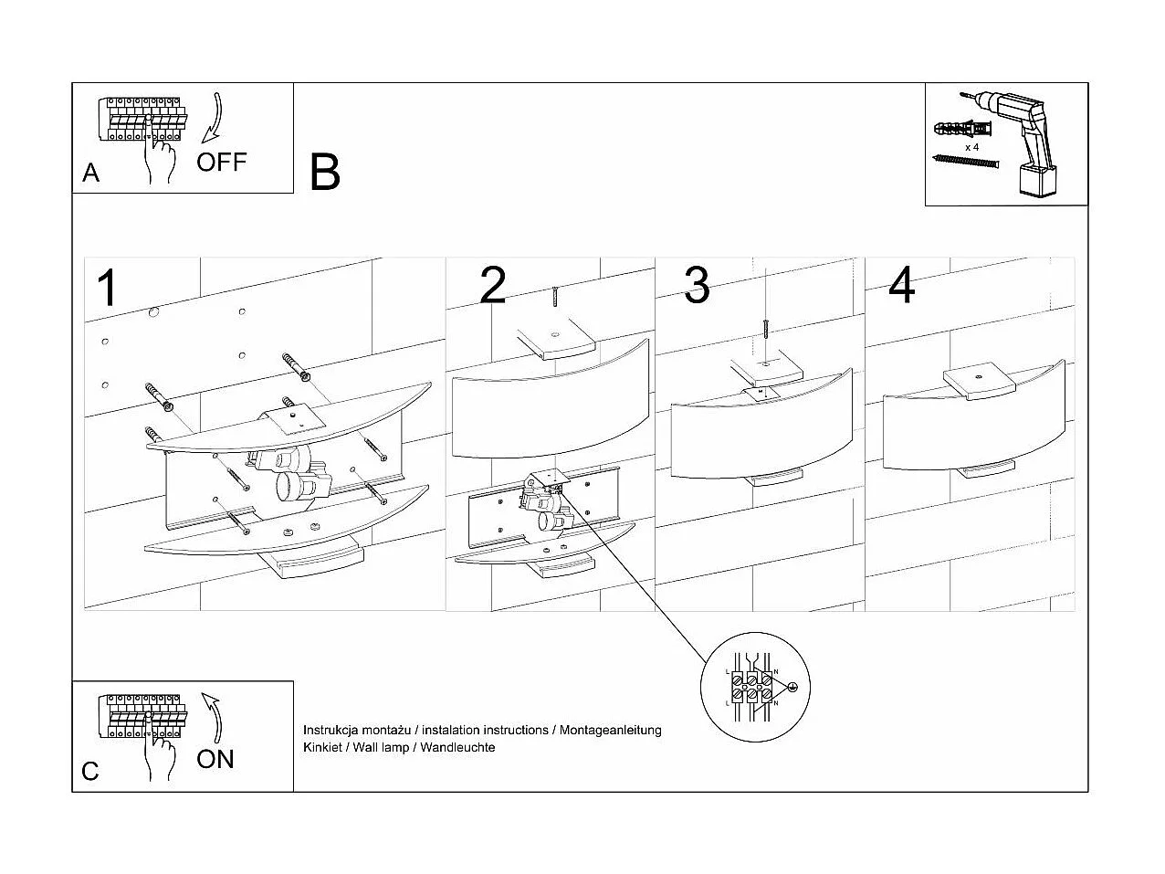 Applique Eridani max 10W LED