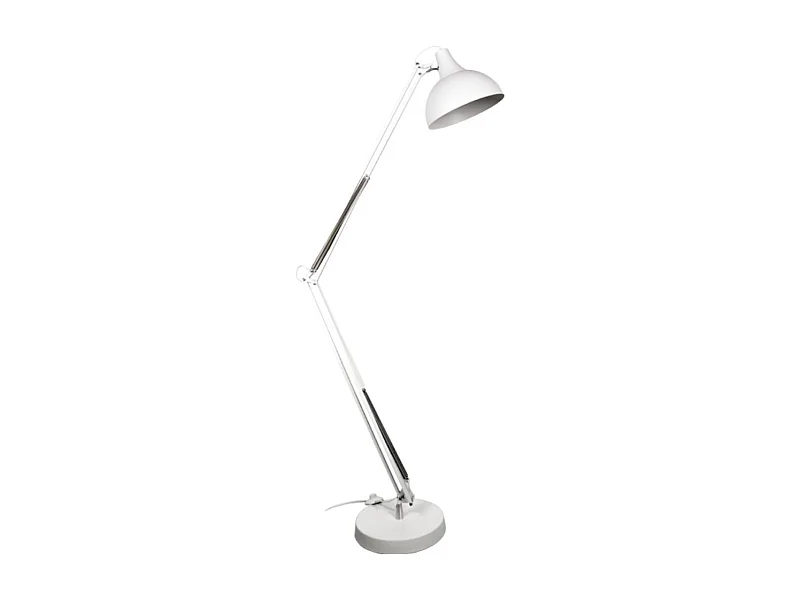 Lámpara de pie Antigona Lumit articulada con altura ajustable blanco Ø30 cm