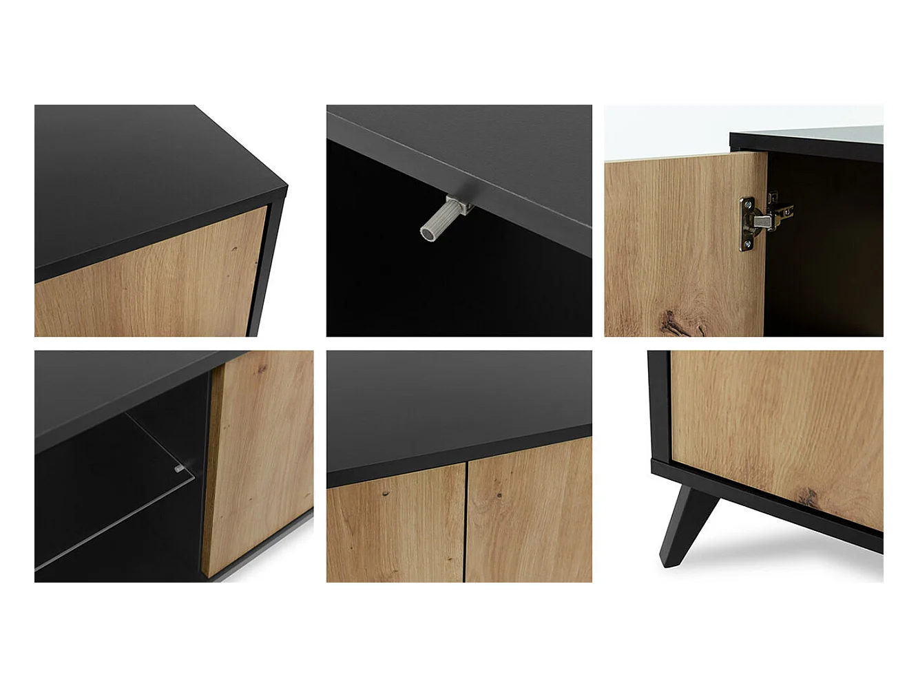 Cómoda Comfivo Lomcali 100, Com gavetas e portas, Número de gavetas: 3