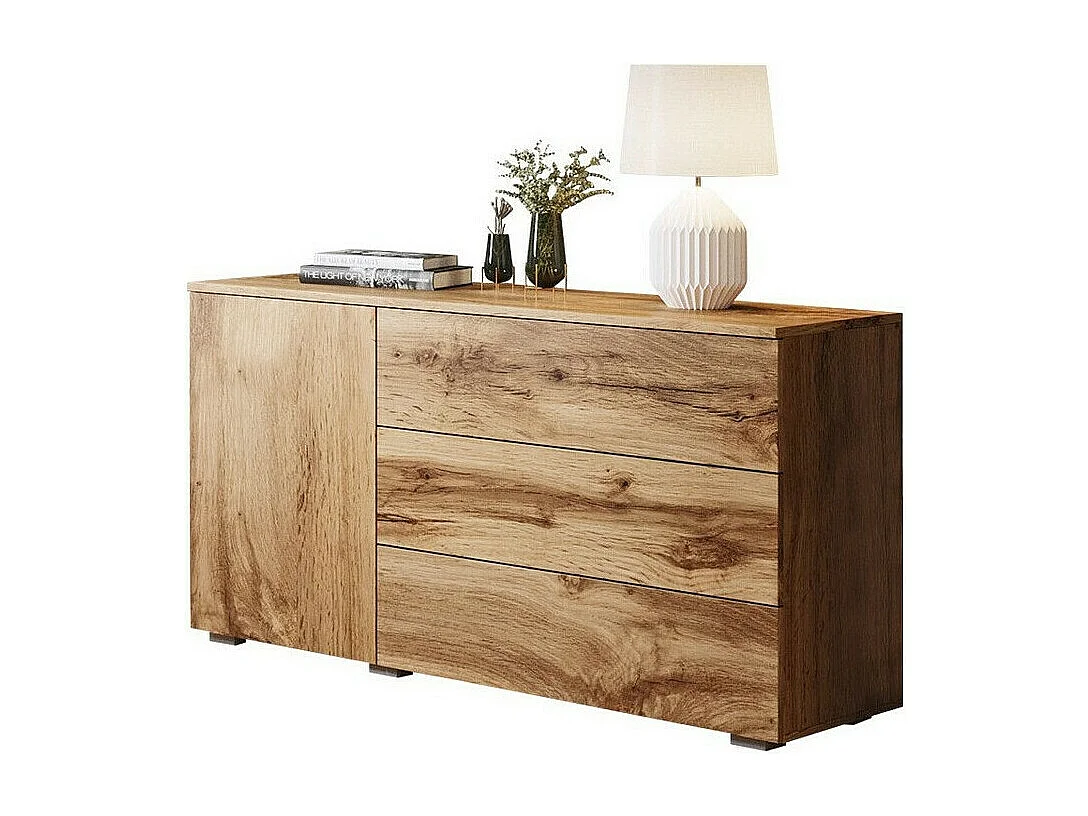 Cómoda Sarasota 128, Com gavetas e portas, Número de gavetas: 3