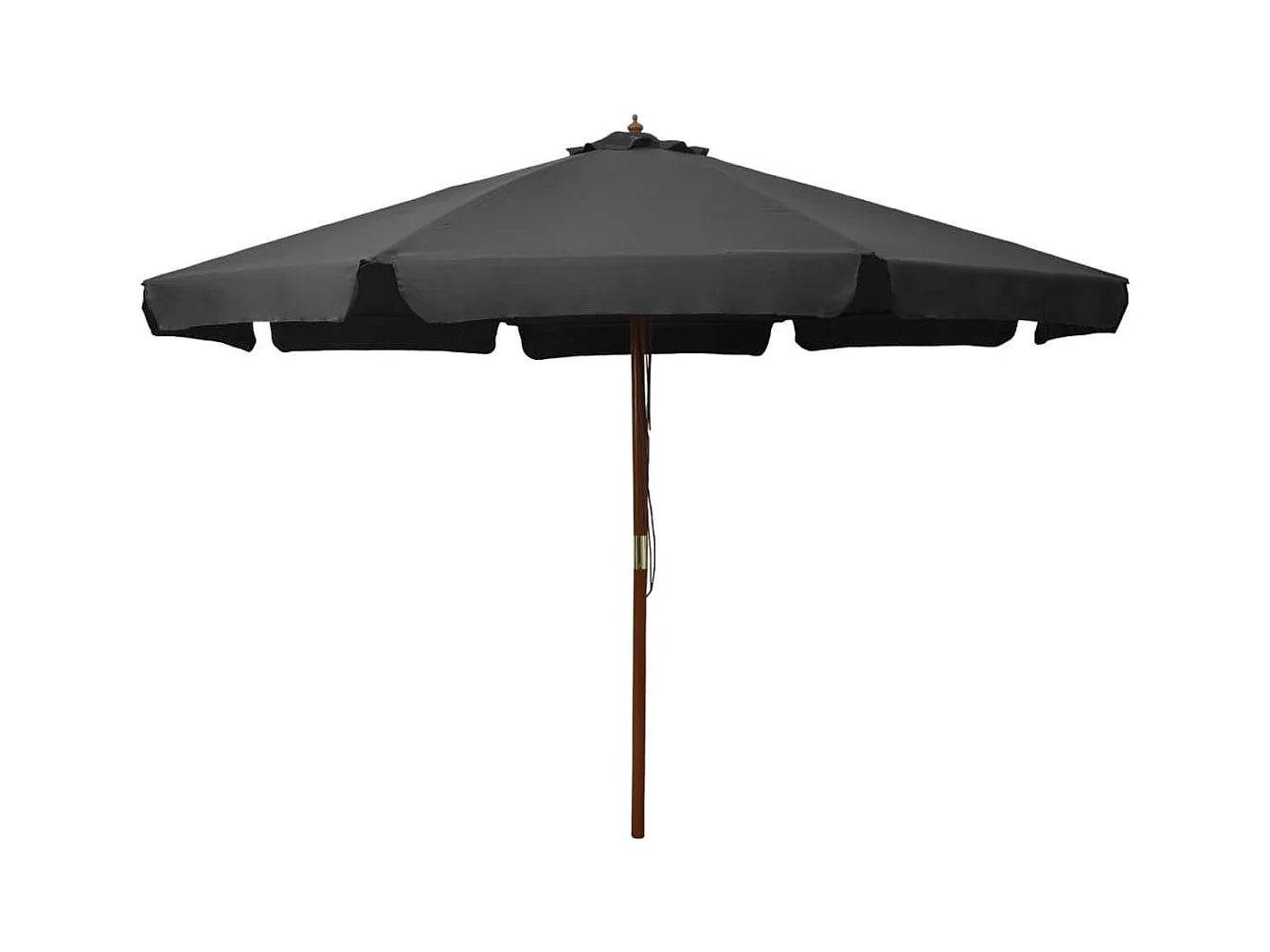 Sonnenschirm mit Holzmast 330 cm Anthrazit
