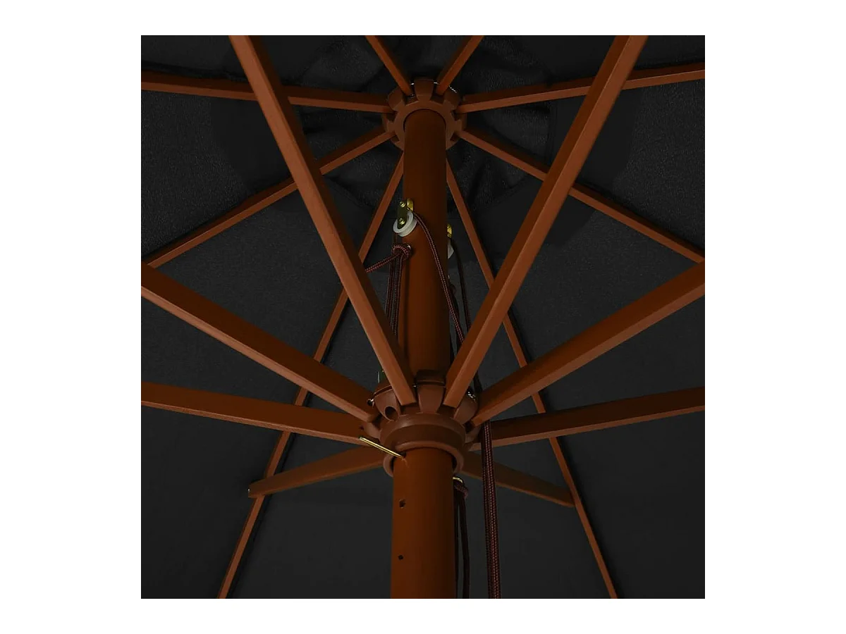 Sonnenschirm mit Holzmast 330 cm Anthrazit