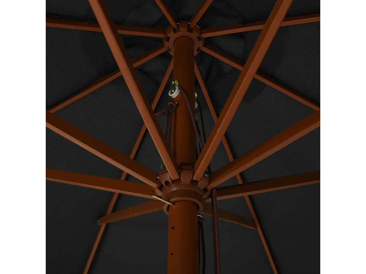 Sonnenschirm mit Holzmast 330 cm Anthrazit