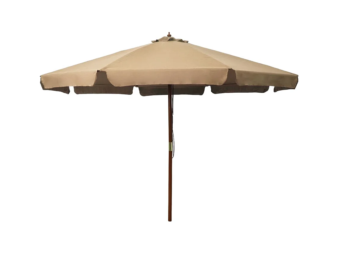 Sonnenschirm mit Holzmast 330 cm Taupe