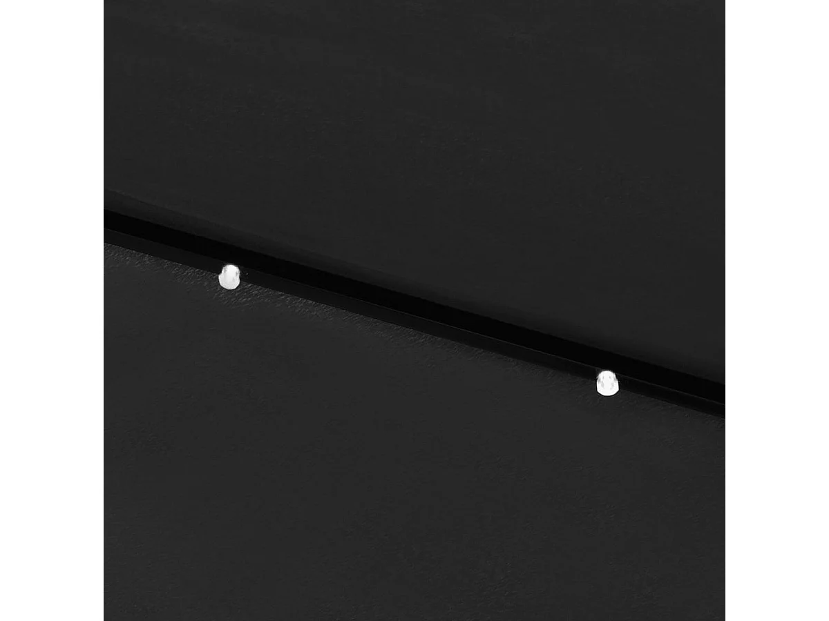 Sonnenschirm mit LEDs und Stahl-Mast Schwarz 2x3 m