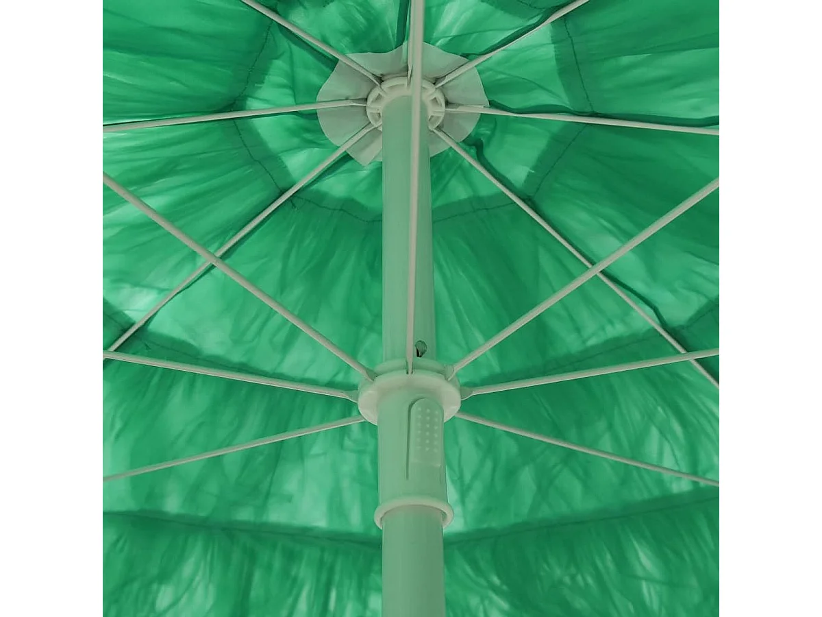 Sombrilla de playa Hawaii inclinación ajustable verde Ø260 cm