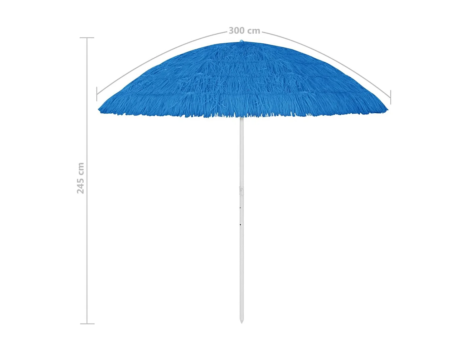 Sombrilla de playa Hawaii inclinación ajustable azul Ø260 cm