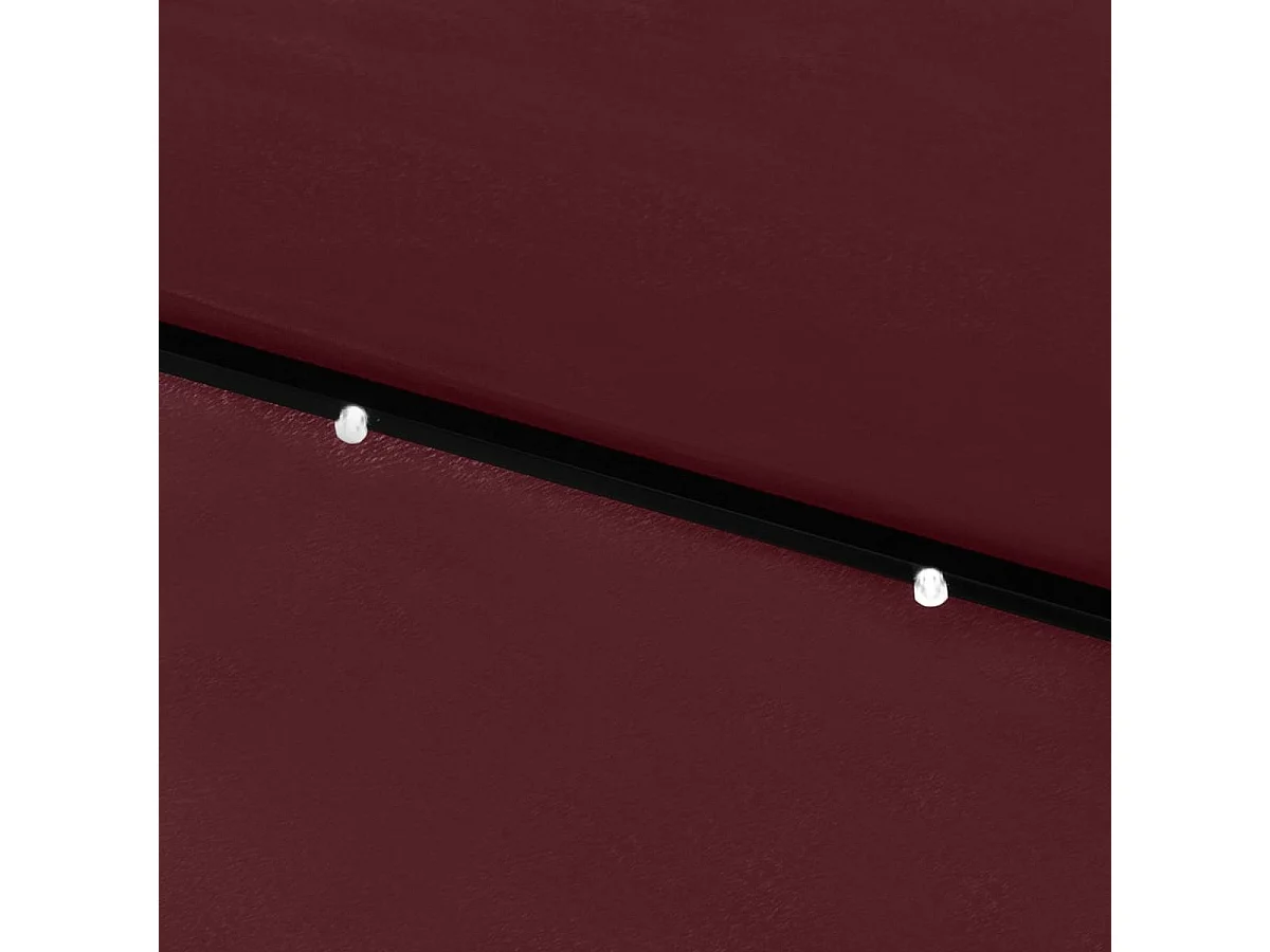 Sonnenschirm mit LEDs und Stahl-Mast Bordeauxrot 2x3 m