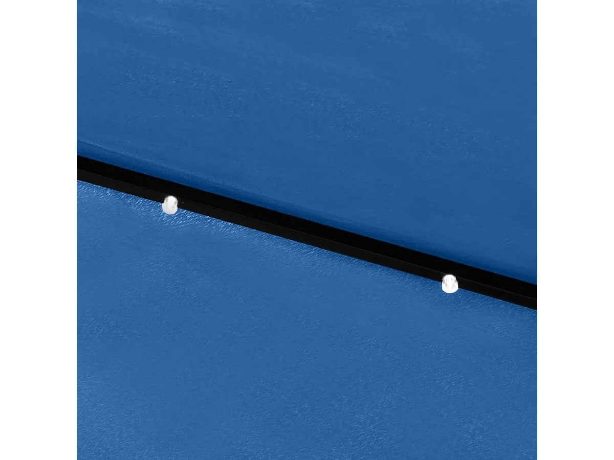 Sonnenschirm mit LEDs und Stahl-Mast Azurblau 2x3 m