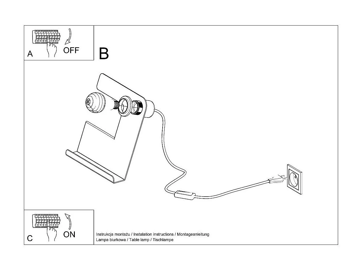 Lampe de table Inclina noir