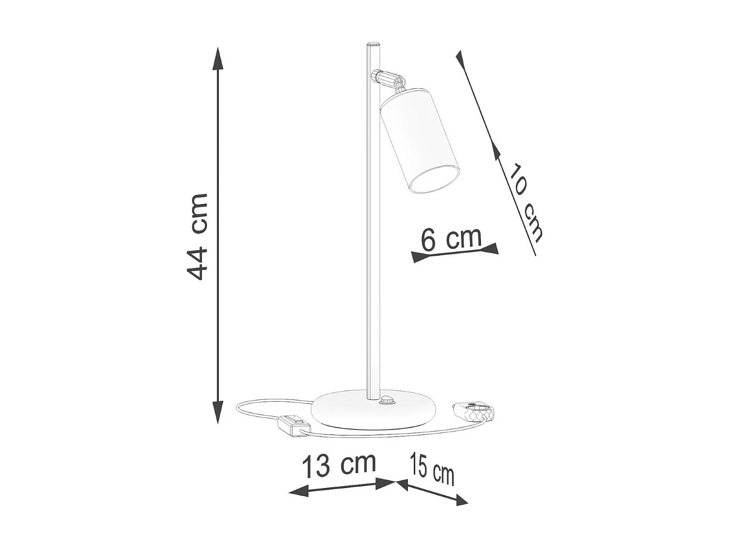 Lampe à poser Vespera noir-chrome