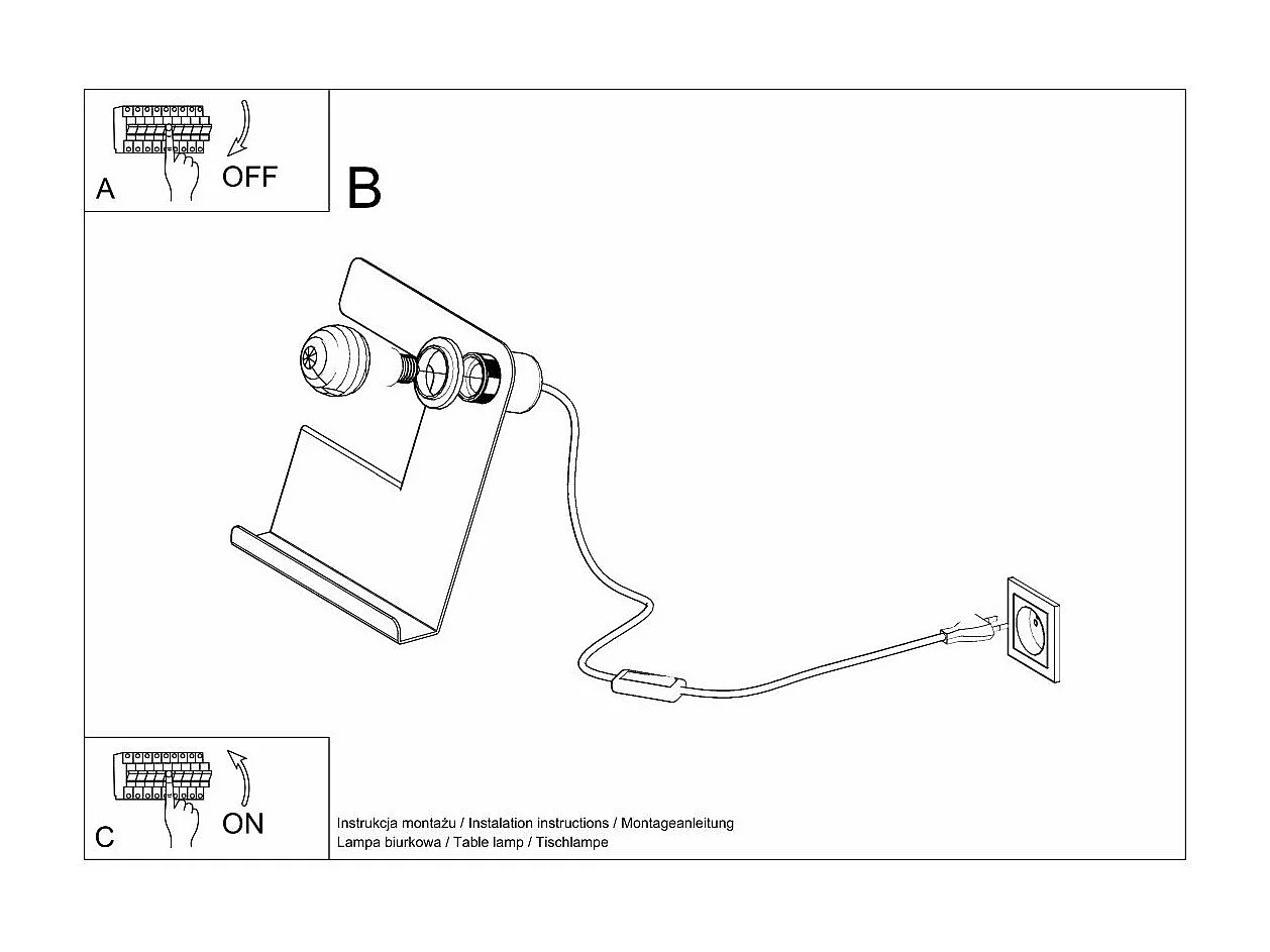 Lampe de table Inclina blanc