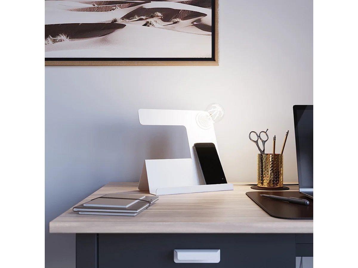 Lampe de table Inclina blanc